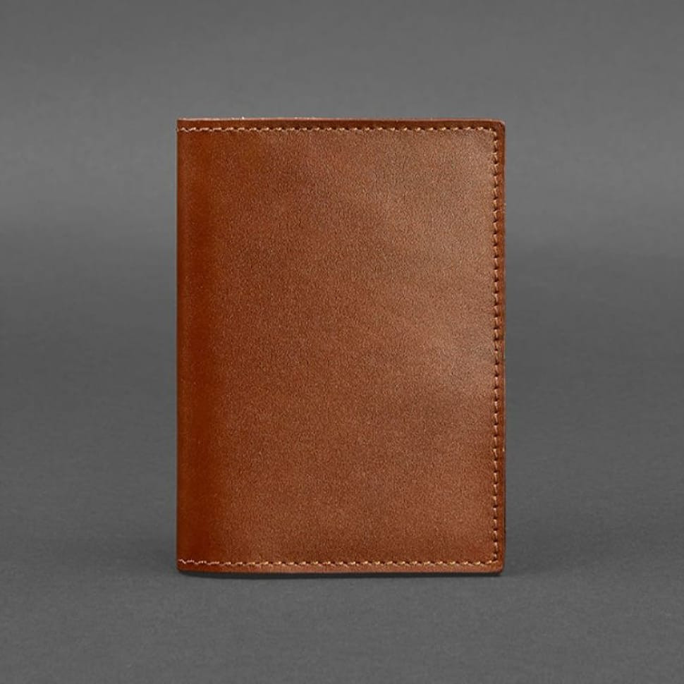 Leather passport cover 1.2 light brown