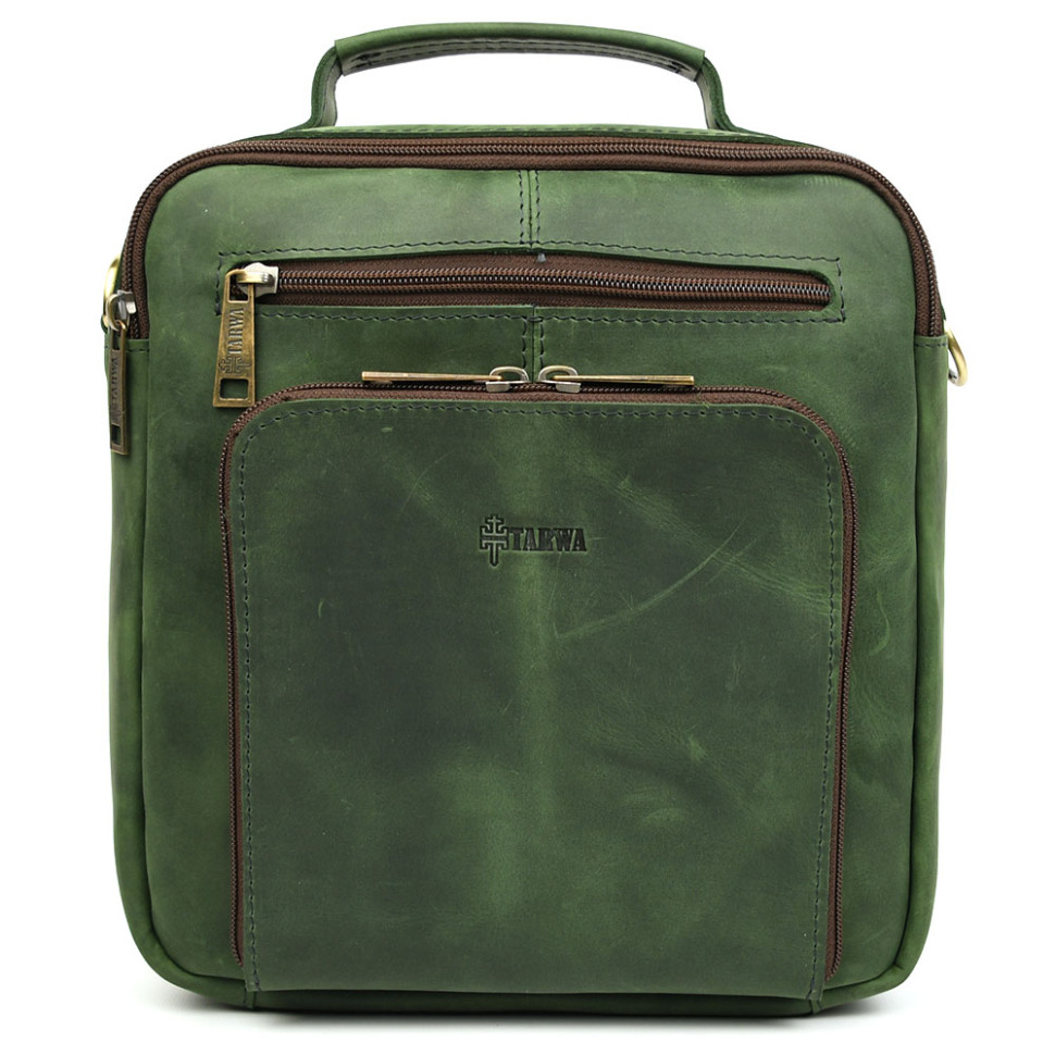 Чоловіча сумка на плече з ручкою шкіра кінська RE-6016-3md TARWA