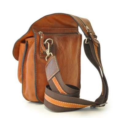 Pratesi BNE135/P - Bisaccia Small Cross Body Bag in cow leather Bruce Black