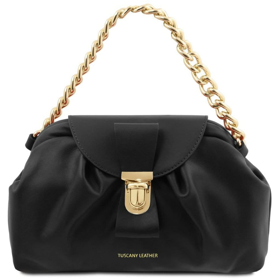 Клатч з м'якої шкіри Lara з ланцюжковим ремінцем Tuscany TL142246