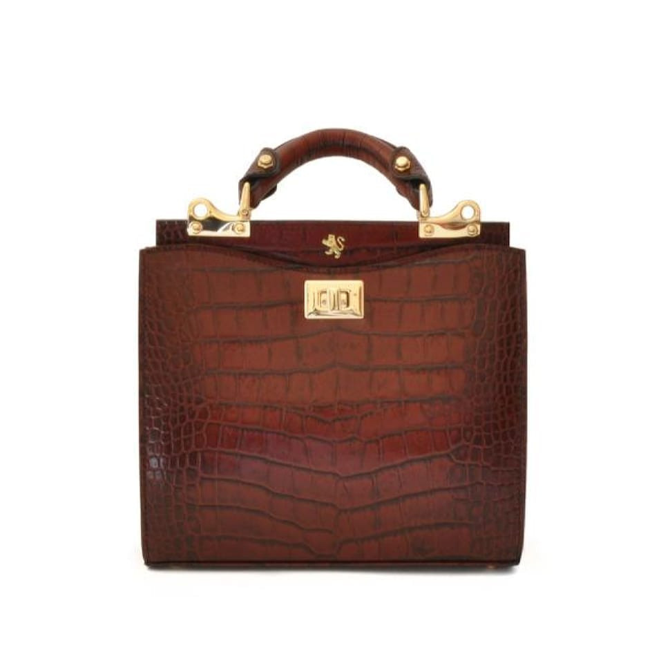 Pratesi KMA150/26 - Anna Maria Luisa de' Medici Small King Lady Bag in cow leather King Brown