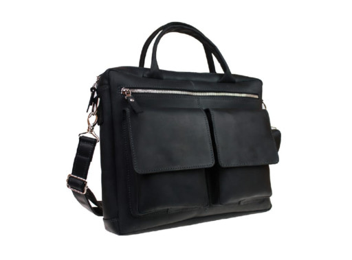 Сумка чоловіча для документів велика шкіряна А4 SULLIVAN 74216 (48) чорна