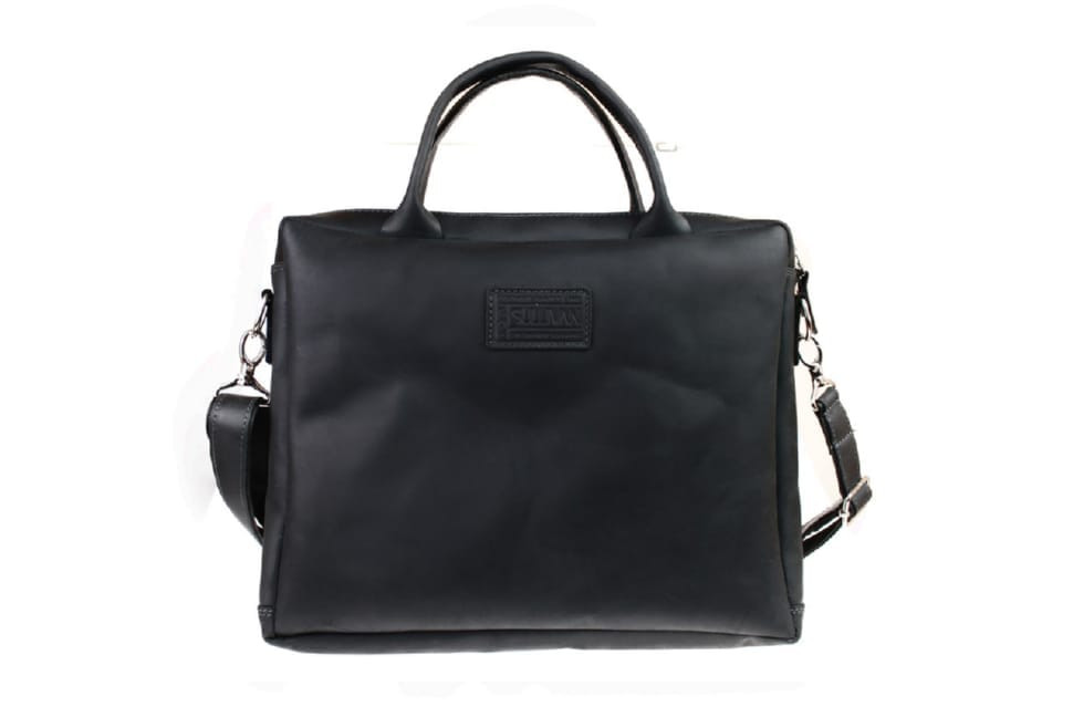 Large leather man's bag for documents A4 SULLIVAN 74216 (48) black