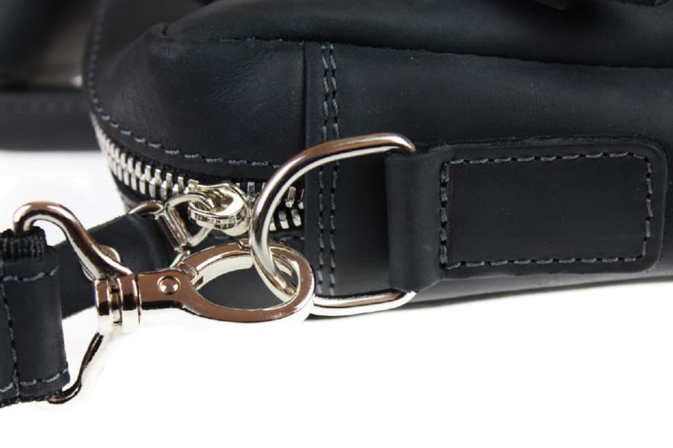Large leather man's bag for documents A4 SULLIVAN 74216 (48) black