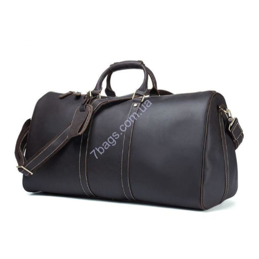 Велика дорожня сумка tid9551 зі шкіри Крейзі Хорс, чорного кольору