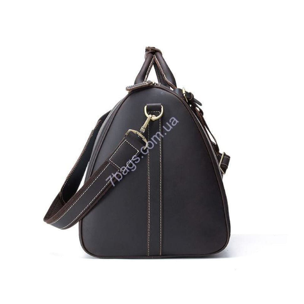 Велика дорожня сумка tid9551 зі шкіри Крейзі Хорс, чорного кольору