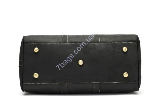 Велика дорожня сумка tid9551 зі шкіри Крейзі Хорс, чорного кольору