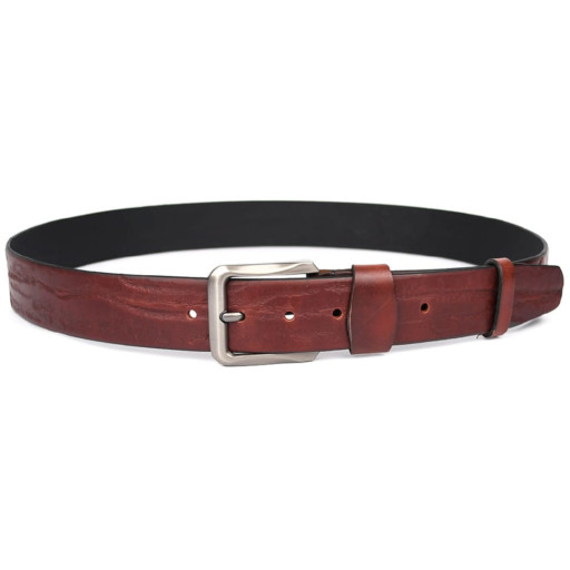 Ремінь шкіряний коричневий 40мм фактурний Limary sk400230