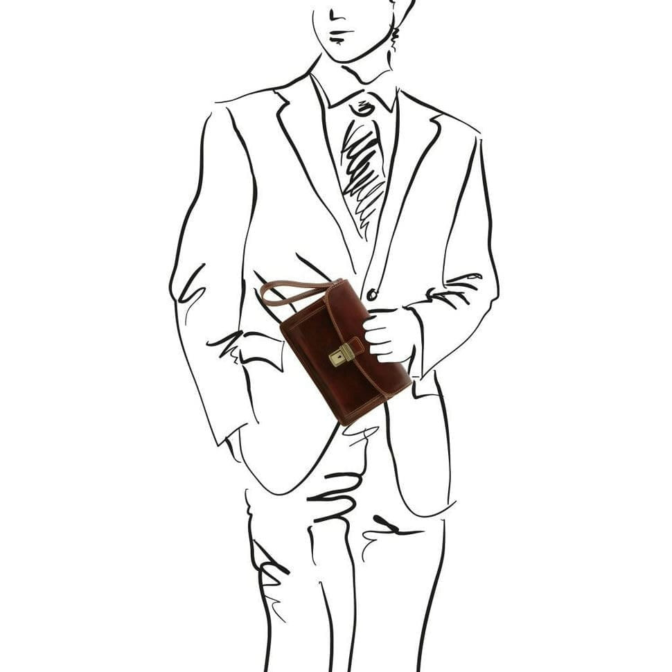 Шкіряна сумка барсетка Tuscany Leather Max TL8075