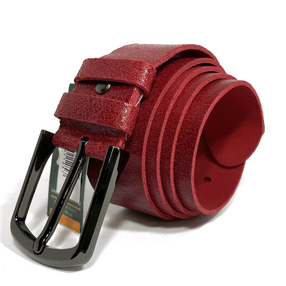 Ремень из кожи 35мм красный женский Sergio Tori t5-0095-35