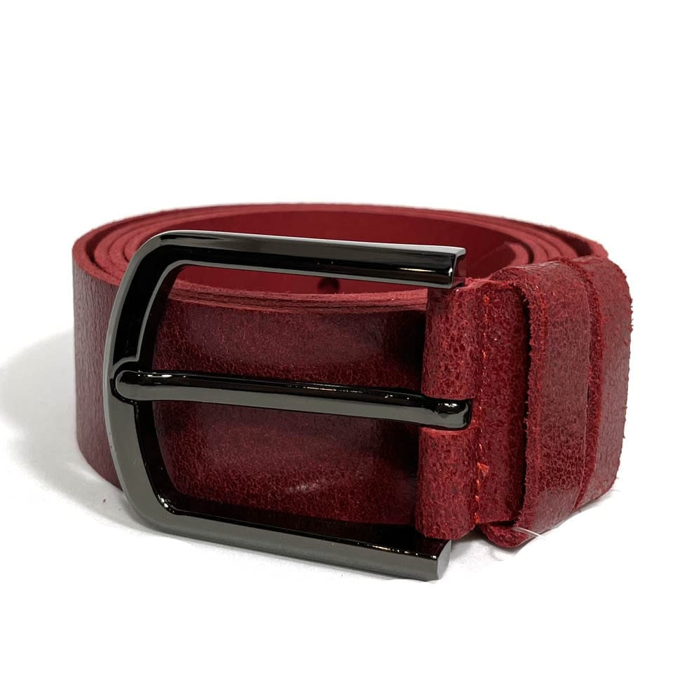 Ремень из кожи 35мм красный женский Sergio Tori t5-0095-35