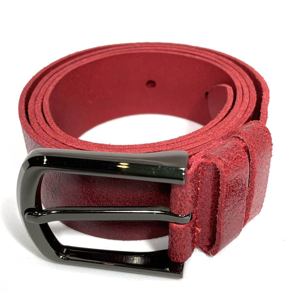 Ремень из кожи 35мм красный женский Sergio Tori t5-0095-35