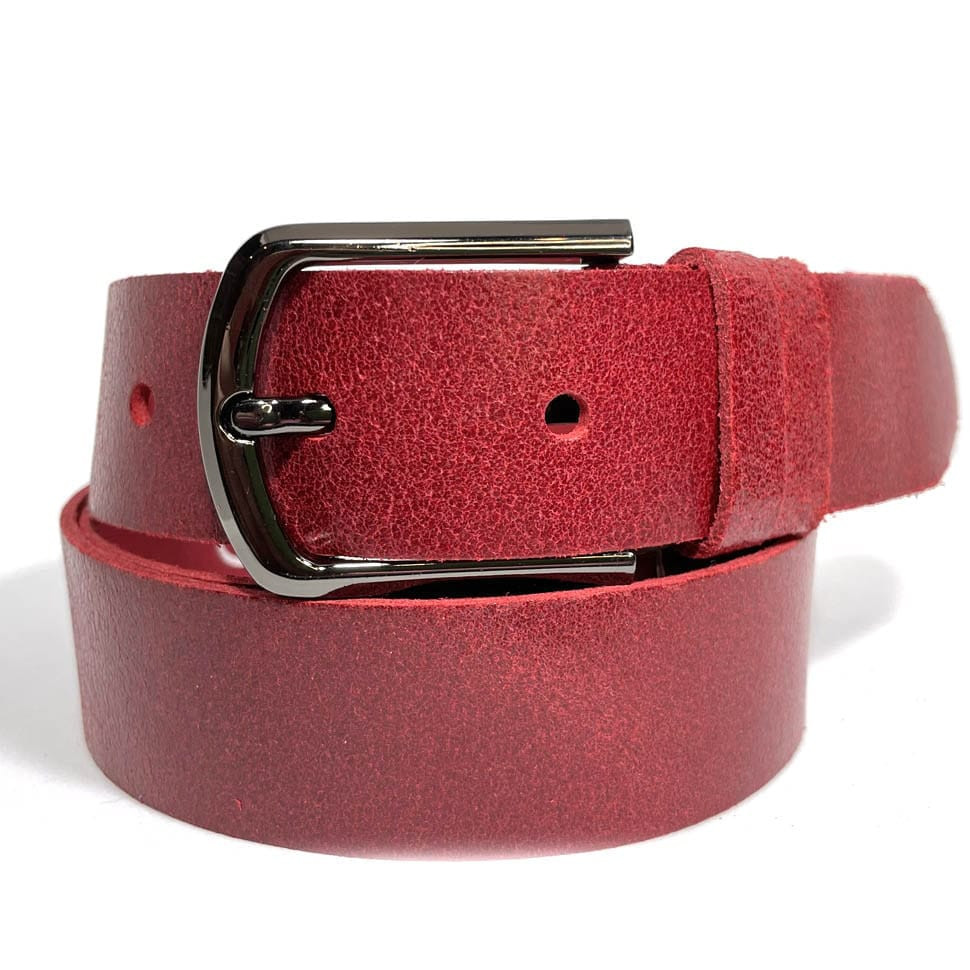 Ремень из кожи 35мм красный женский Sergio Tori t5-0095-35