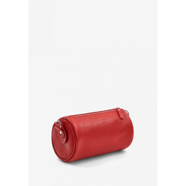 Кожаная сумка поясная-кроссбоди Cylinder красный флотар