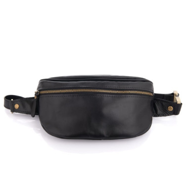 Newery black leather belt bag N40298GA