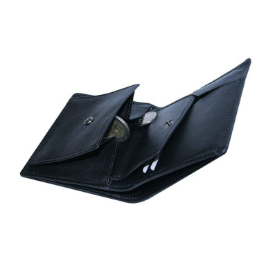 Leather wallet Timone intrecciato 12071 nero black