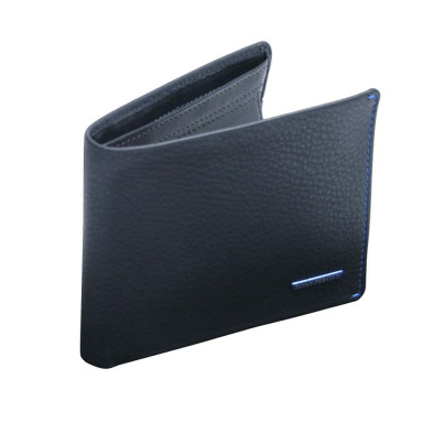 Leather wallet Newcontatto 3594 navy blue