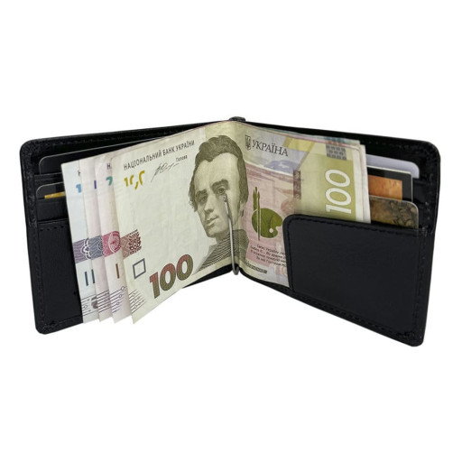 Затискач для купюр шкіряний Italico 2312 чорний