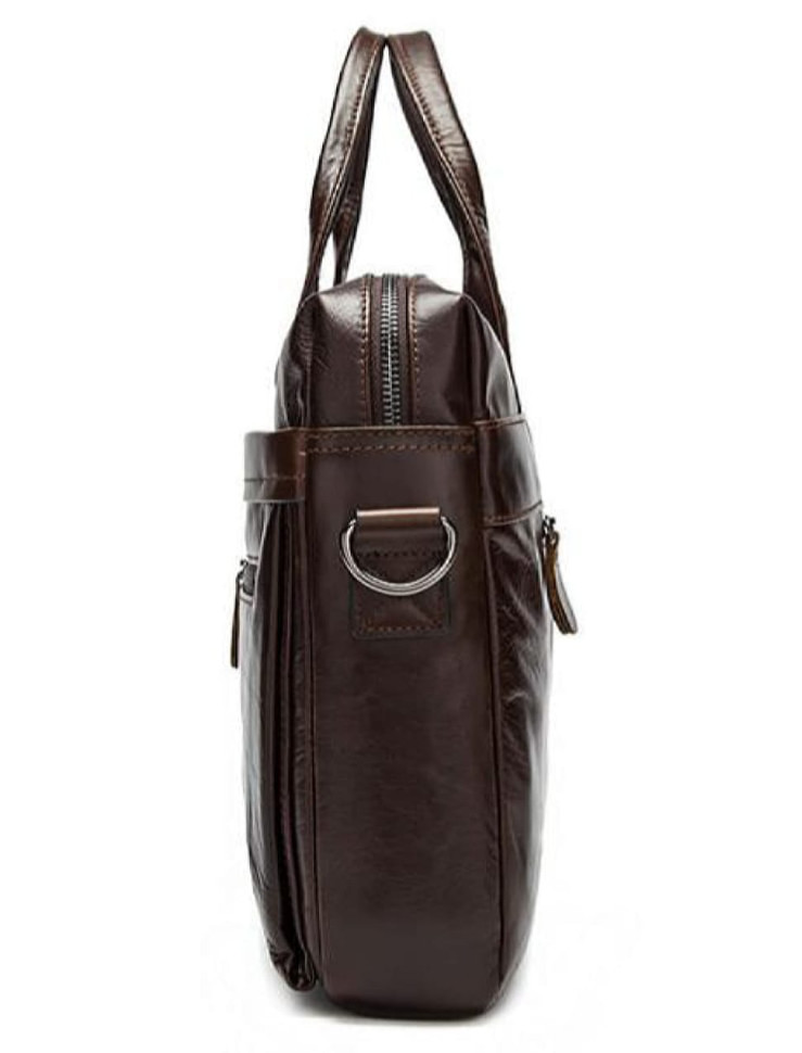 Сумка чоловіча шкіряна шоколад зі шкіряним ременем Bexhill Bx9005C