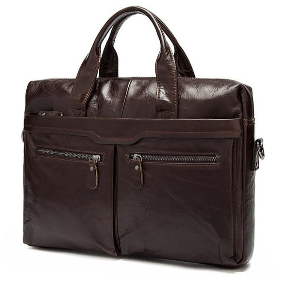 Сумка чоловіча шкіряна шоколад зі шкіряним ременем Bexhill Bx9005C