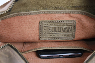 Сумка мужская кожаная на плечо SULLIVAN 35455(30) оливковая