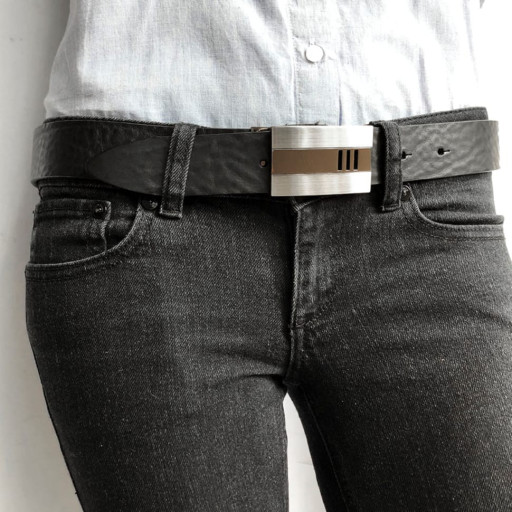 Шкіряний ремень 6007 nero чорний TONY PEROTTI