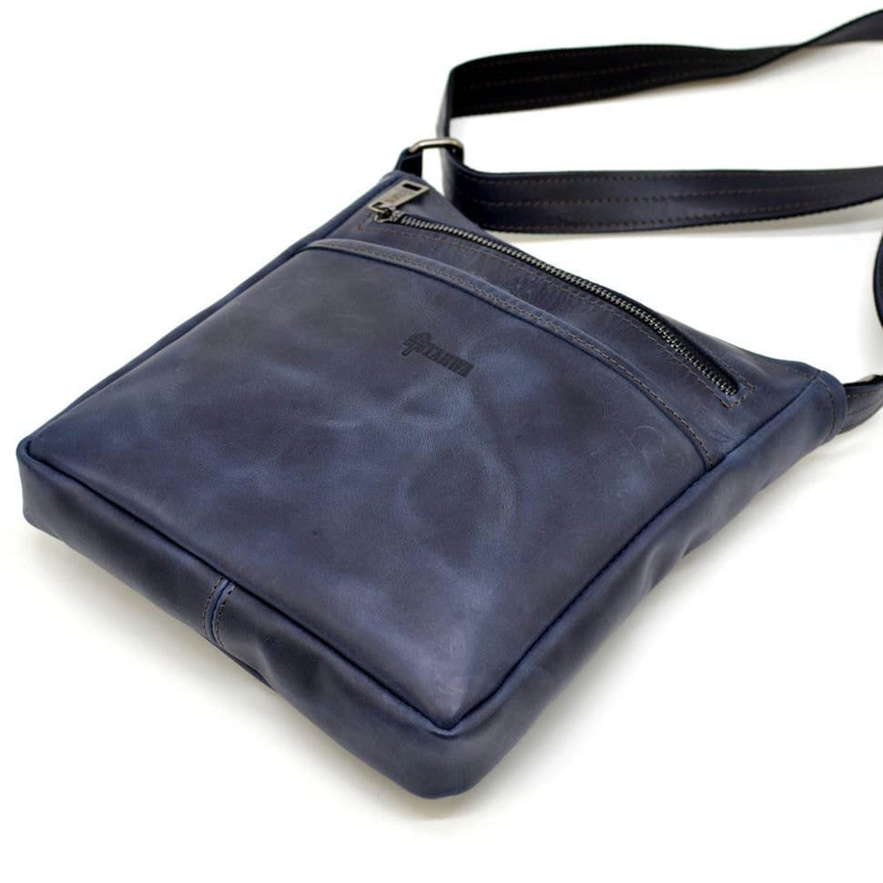 Чоловіча шкіряна сумка через плече RK-1300-3md TARWA синя