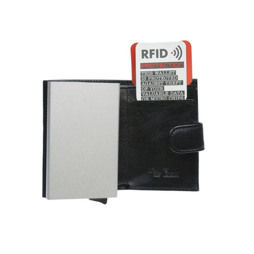 Кредитниця шкіряна Nevada 3768 з системою RFID nero чорний