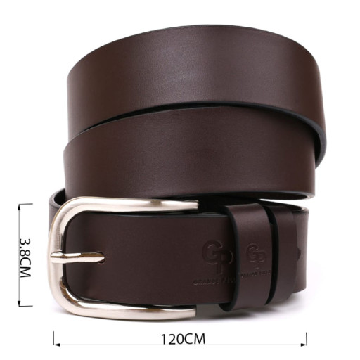 Ремінь чоловічий GRANDE PELLE 00779 під джинси Коричневий