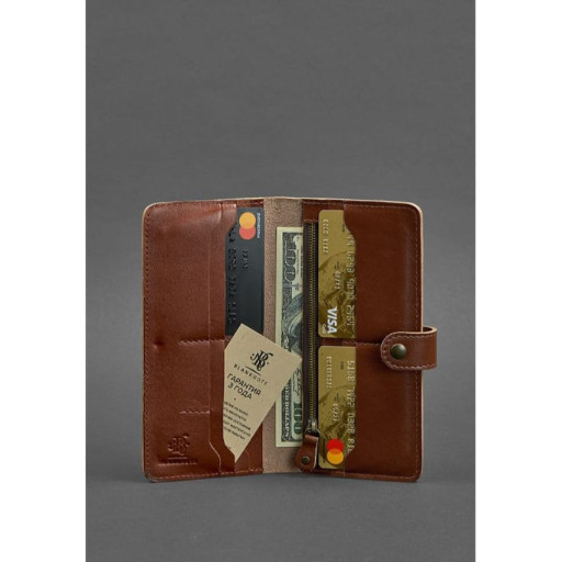 Шкіряне портмоне 7.0 світло-коричневе