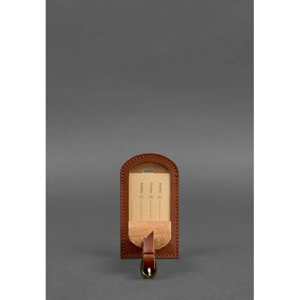 Шкіряна бирка для багажу 2.0 Світло-коричнева