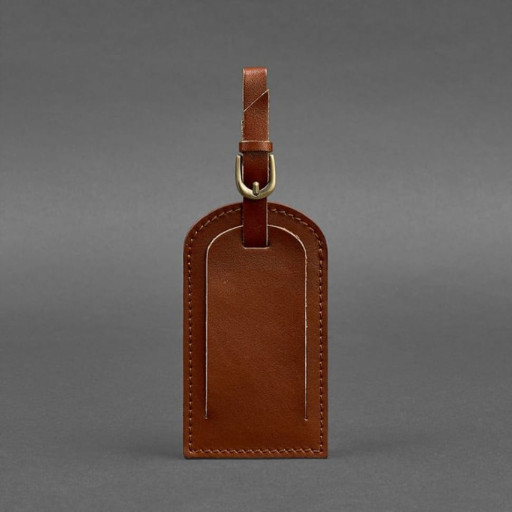 Шкіряна бирка для багажу 2.0 Світло-коричнева