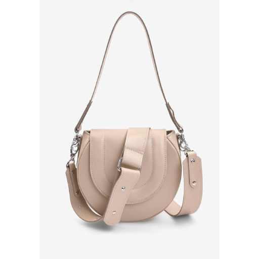 Жіноча шкіряна сумка Mandy світло-бежева