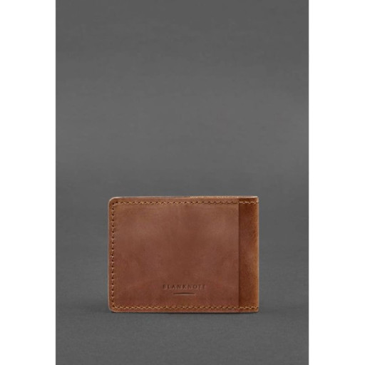 Універсальна шкіряна обкладинка для посвідчення світло-коричнева Crazy Horse