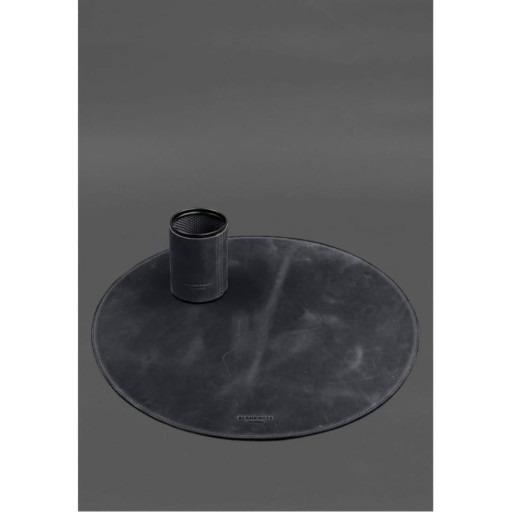 Настільний набір із натуральної шкіри 1.2 синій Crazy Horse