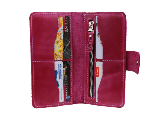 Гаманець жіночий шкіряний великий SULLIVAN 80271(10) фуксія