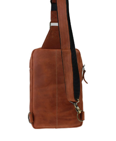 Mens sling shoulder bag banana 10211(28) light brown