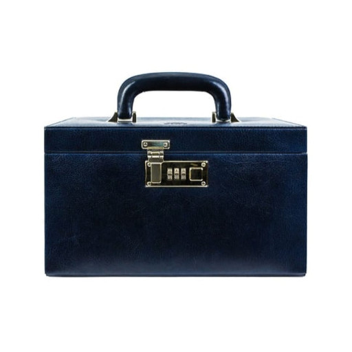Велика шкіряна скринька для прикрас для жінок - The Portrait of a Lady - Синій колір - Time Resistance 5235401