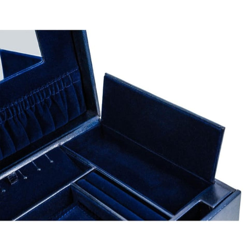 Велика шкіряна скринька для прикрас для жінок - The Portrait of a Lady - Синій колір - Time Resistance 5235401