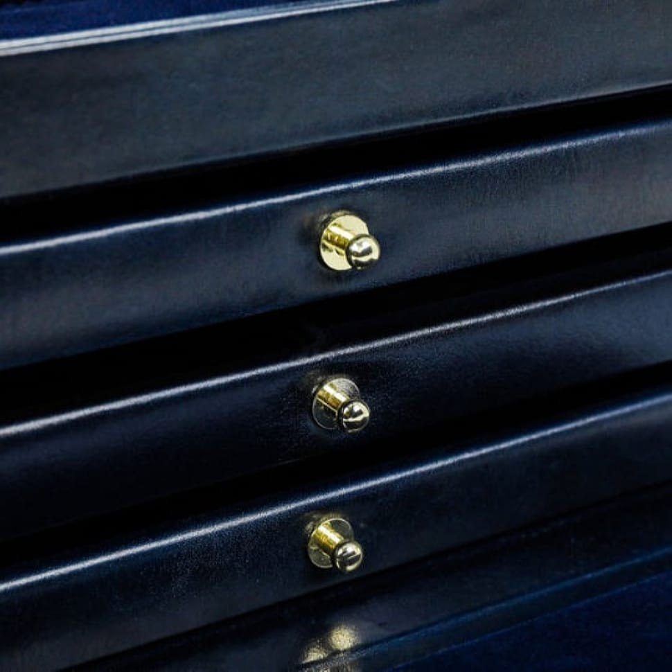 Велика шкіряна скринька для прикрас для жінок - The Portrait of a Lady - Синій колір - Time Resistance 5235401