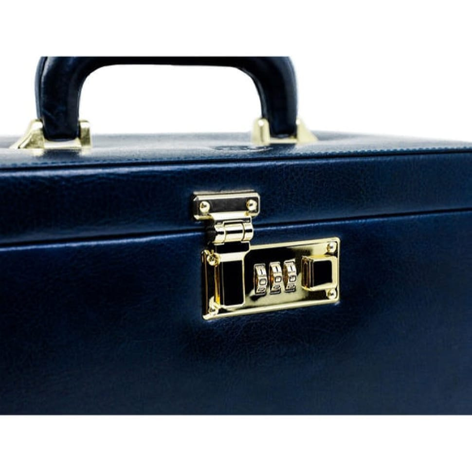 Велика шкіряна скринька для прикрас для жінок - The Portrait of a Lady - Синій колір - Time Resistance 5235401