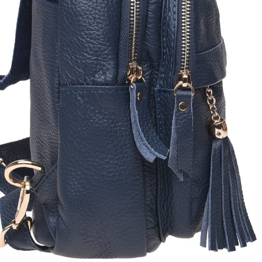 Жіночий шкіряний рюкзак Keizer K11032-blue