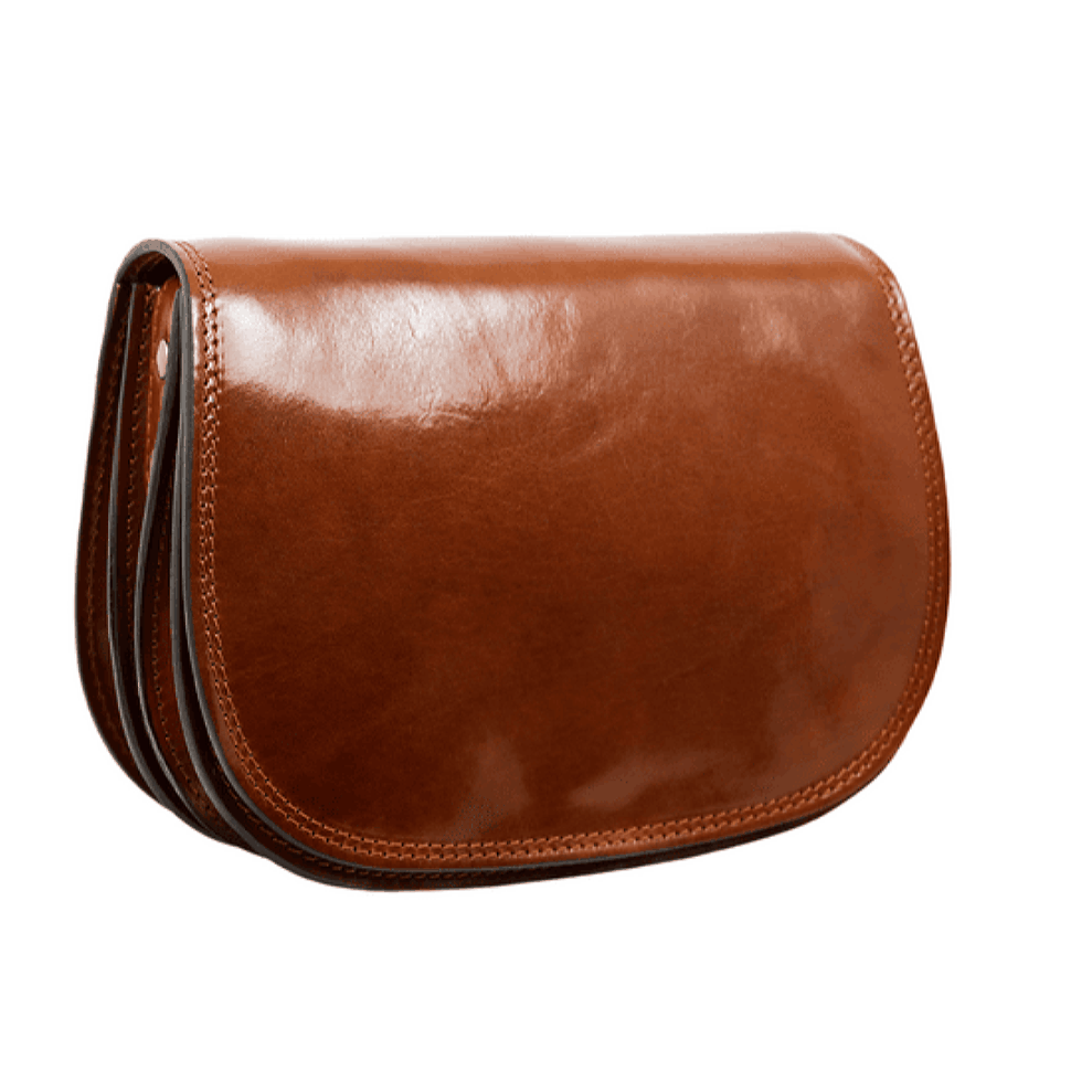 Шкіряна сумка кросбоді жіноча Time Resistance 5218401 - Moonfleet - коньячна