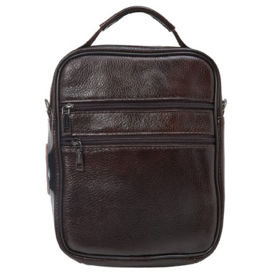 Мужская кожаная сумка через плечо BUFFALO BAGS M7456C коричневая