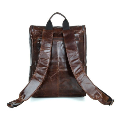 Men's leather backpack for daily use John McDee 7344C
