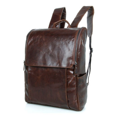 Men's leather backpack for daily use John McDee 7344C