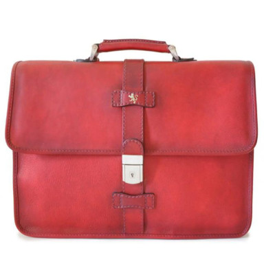 Pratesi BCL459 - Briefcase Pratomagno in cow leather Bruce Cherry