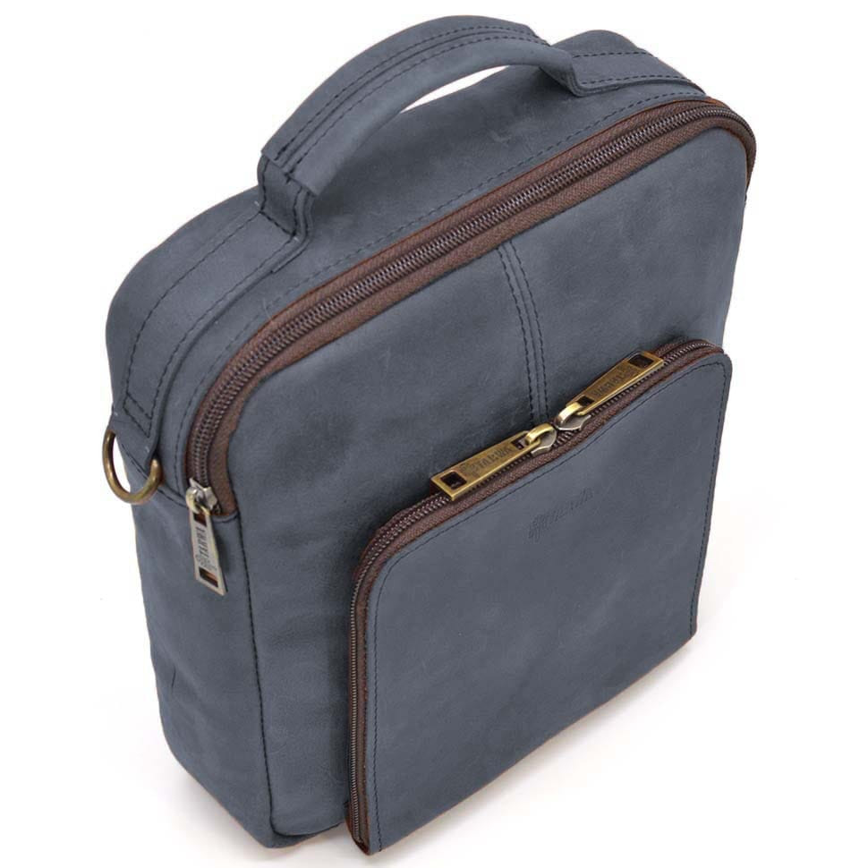 Чоловіча сумка на плече з ручкою кінська шкіра RK-6016-3md TARWA