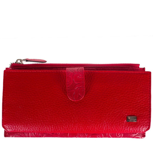 Гаманець жіночий шкіряний Desisan 732-424 червоний квіти