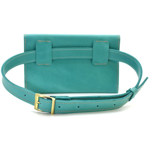 Жіноча поясна блакитна сумка-конверт TARWA GK-1002-3md